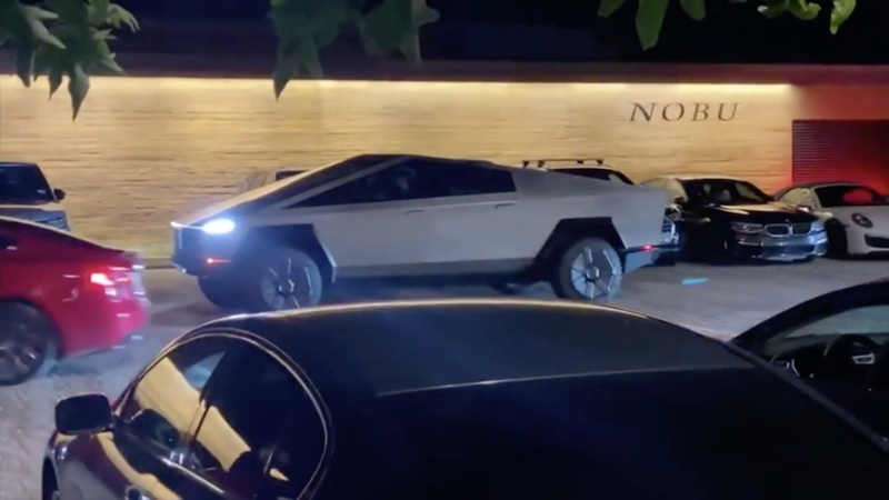 Illustration for article titled Elon Musk Hits Traffic Pylon With New Cybertruck After Dinner in Malibu